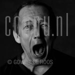 20-01-2004 Lukas Dijkema at studio in Amsterdam on behalf of Schreeuwen project.

[keywords]Black and White Image, Headshot[/keywords]